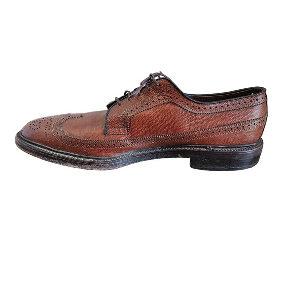 Allen Edmonds MacNeil Wingtip Oxford Shoes 9157 Men\'s Size 12A Brown W/ Bags EUC main image 5